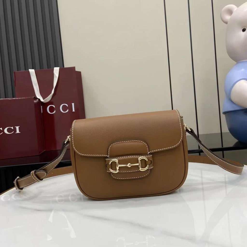 Gucci Horsebit 1955 Soft mini shoulder bag 815205 in brown leather