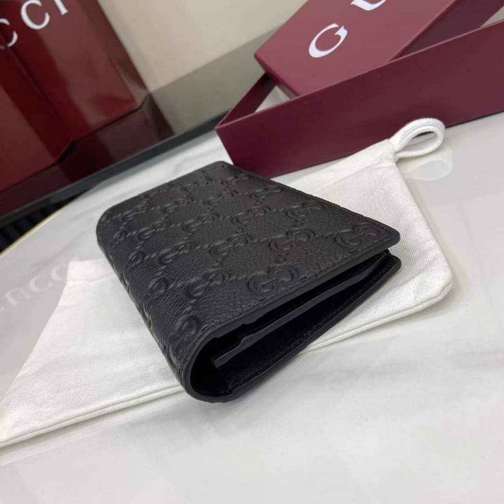 Gucci Imprint long wallet - Black GG Leather 835014
