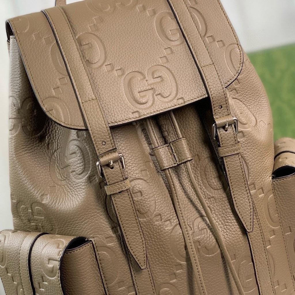 Gucci Jumbo GG backpack 625770 in Khaki leather