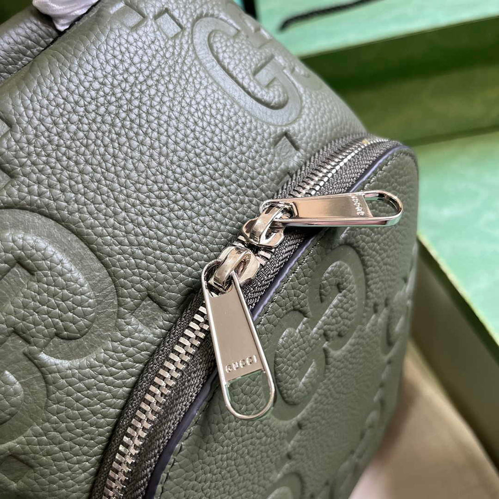 Gucci Jumbo GG crossbody bag ‎766937 in Green leather