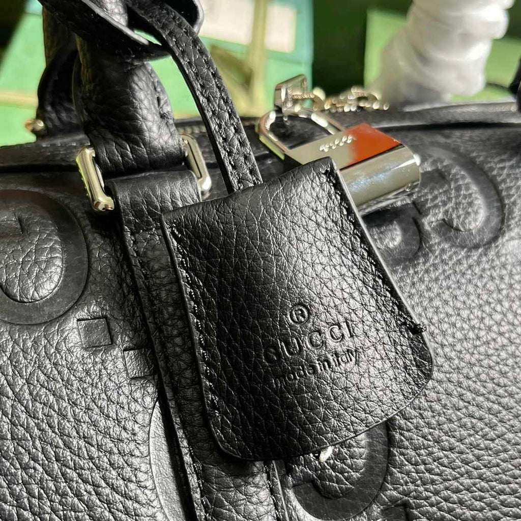 Gucci Jumbo GG small duffle bag ‎725282 in black leather