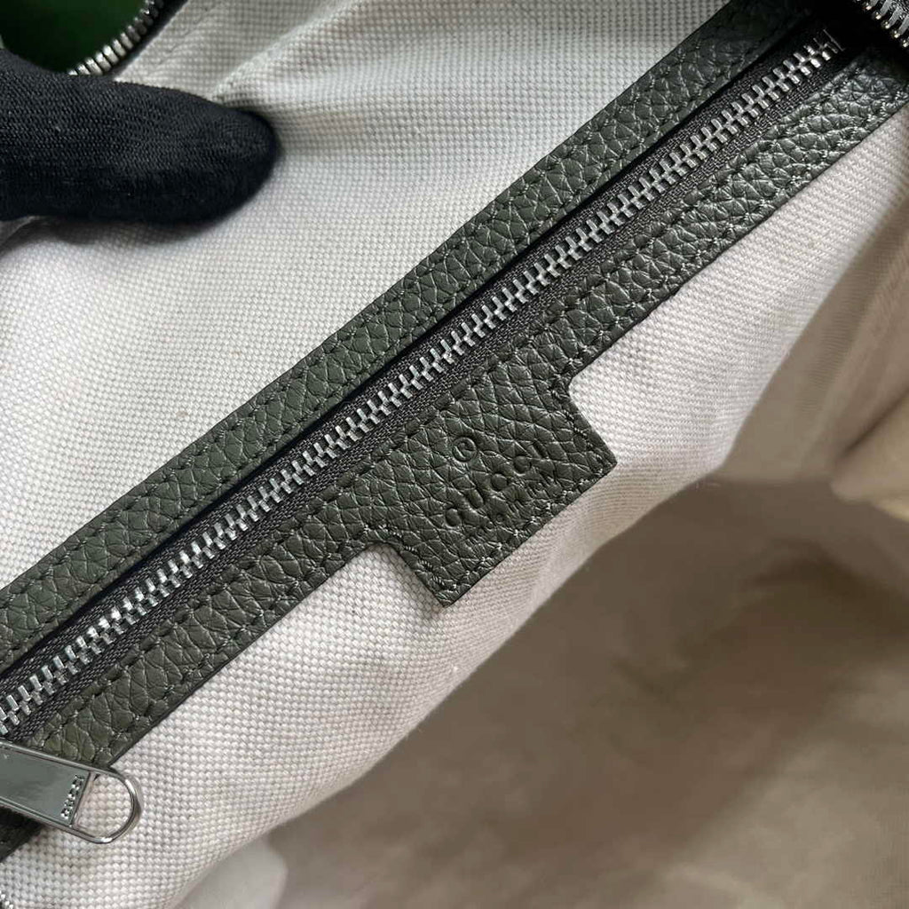 Gucci Large jumbo GG backpack  ‎766932 in Green leather