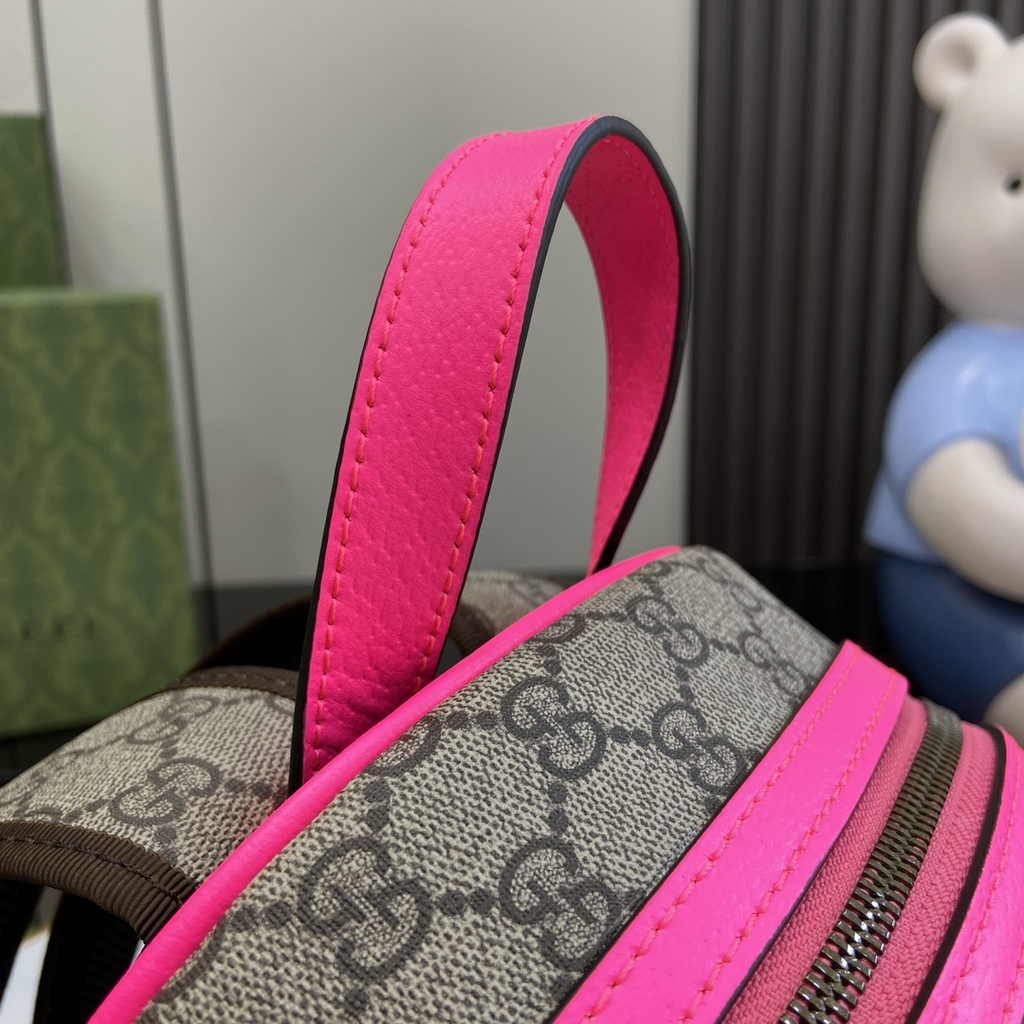 Gucci Ophidia GG small backpack 547965 in fuchsia leather
