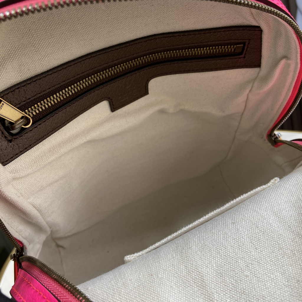 Gucci Ophidia GG small backpack 547965 in fuchsia leather