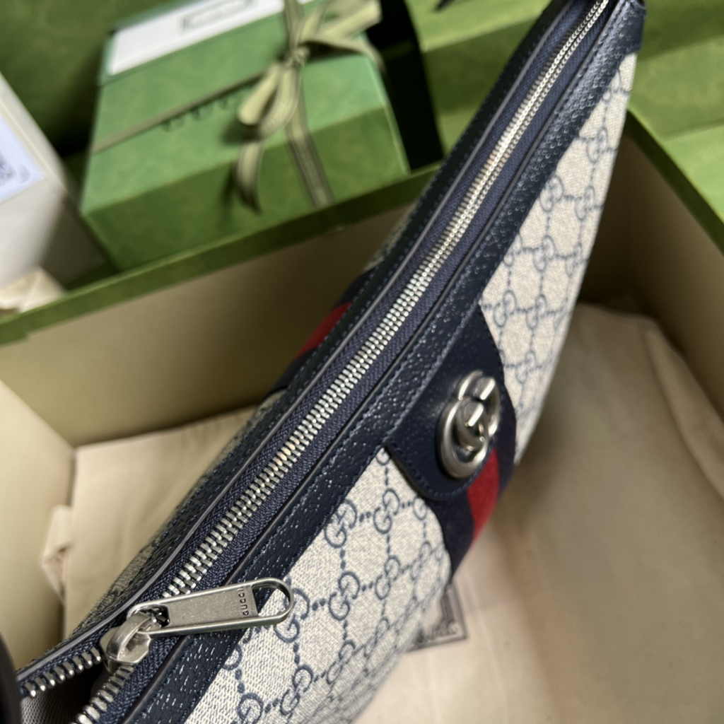 Gucci Ophidia GG small crossbody bag 598125 blue leather