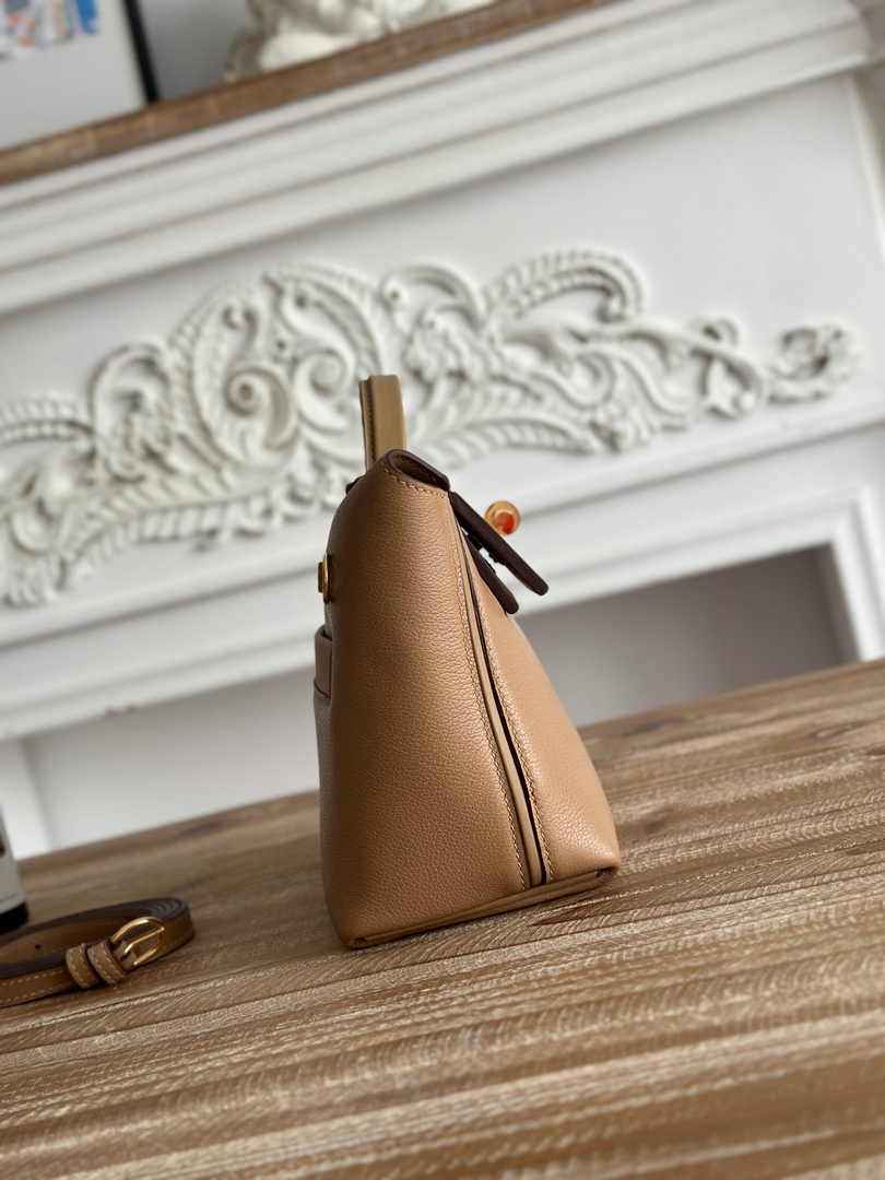 Hermès 24/24 Mini Bag Evercolor Swift Leather Apricot Gold - Default Title - View 2