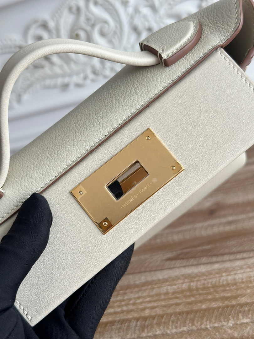 Hermès 24/24 Mini Bag Evercolor Swift Leather Beige Gold - Default Title - View 7