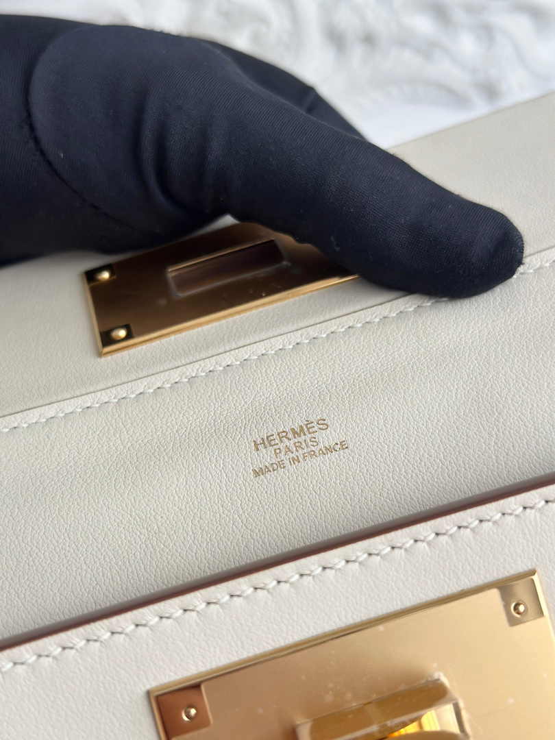 Hermès 24/24 Mini Bag Evercolor Swift Leather Beige Gold - Default Title - View 8