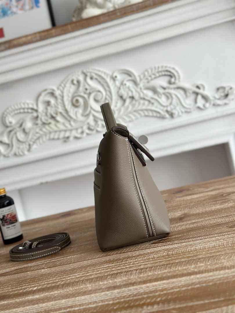 Hermès 24/24 Mini Bag Evercolor Swift Leather Dark Gray Silver - Default Title - View 2