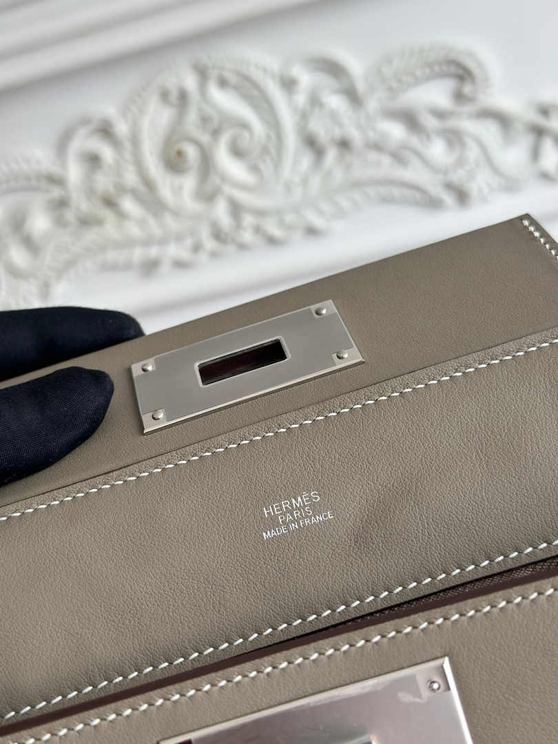Hermès 24/24 Mini Bag Evercolor Swift Leather Dark Gray Silver - Default Title - View 8