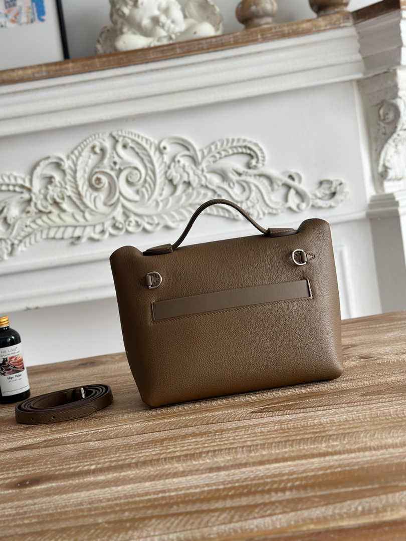 Hermès 24/24 Mini Bag Evercolor Swift Dark Gray Leather Silver - Default Title - View 3