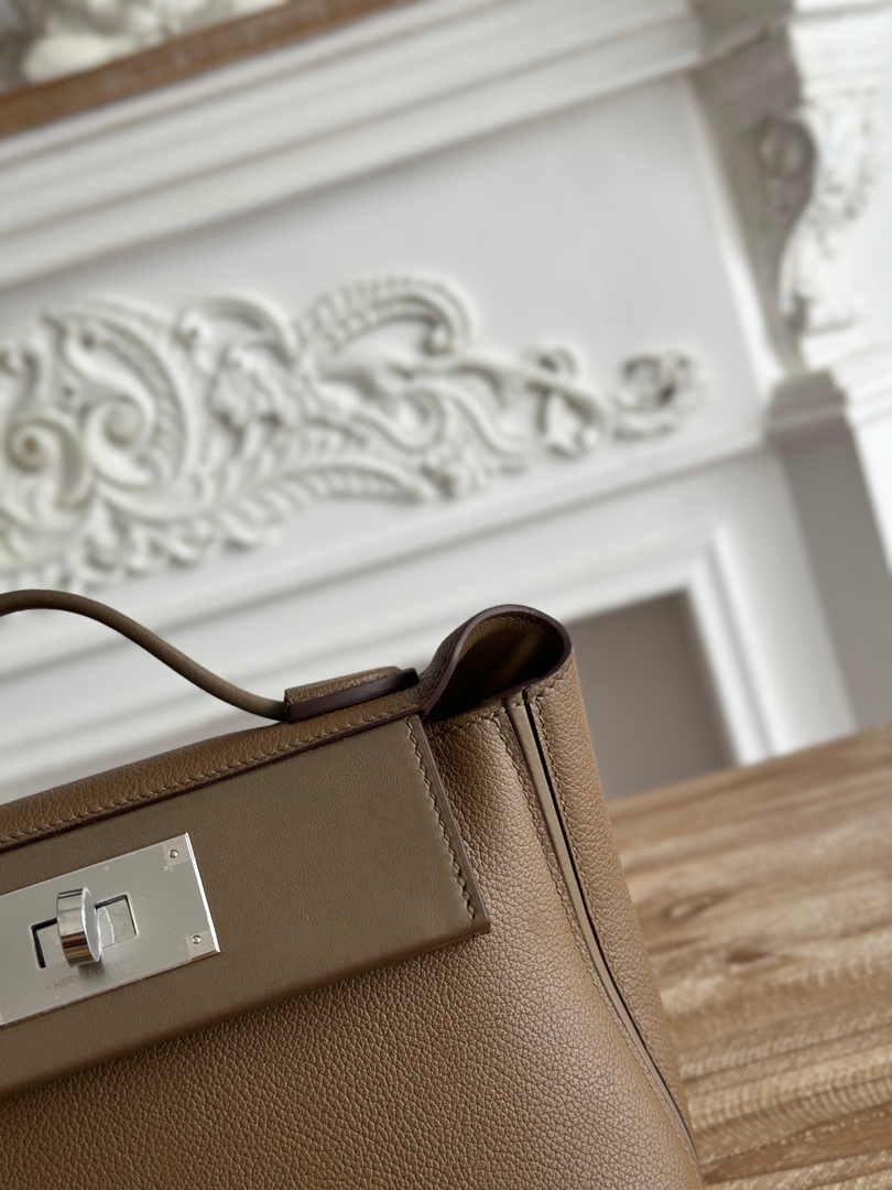 Hermès 24/24 Mini Bag Evercolor Swift Dark Gray Leather Silver - Default Title - View 6