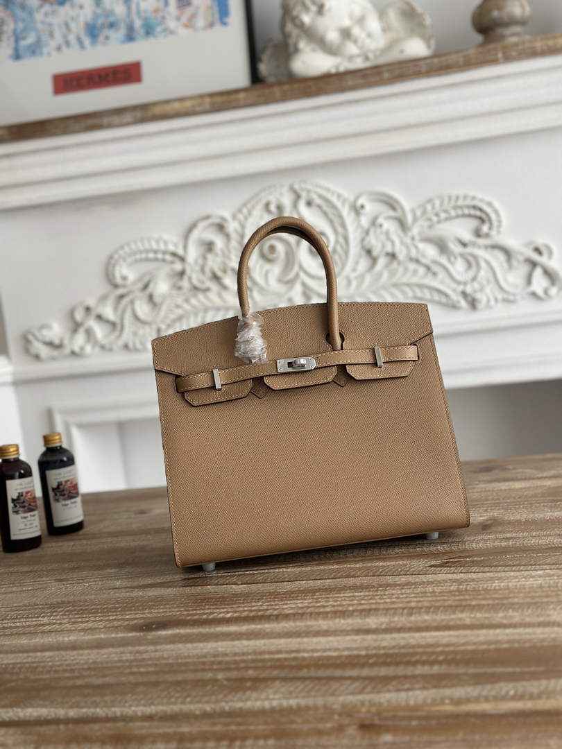 Hermès Birkin 25 Bag Apricot Epsom Leather H625641 - Default Title - View 1