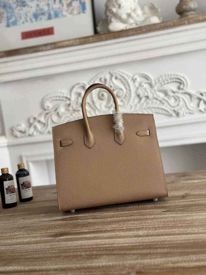 Hermès Birkin 25 Bag Apricot Epsom Leather H625641 - Default Title - View 3