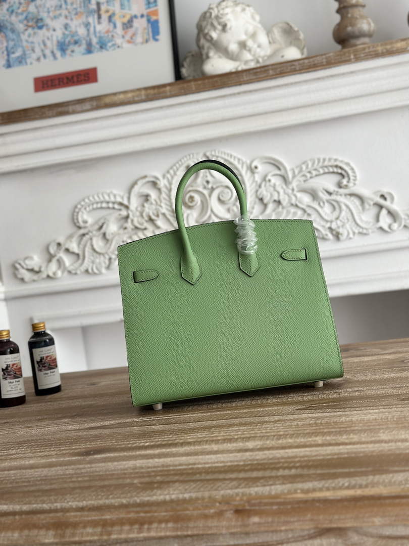 Hermès Birkin 25 Bag Green Epsom Leather H625646 - gold - View 9