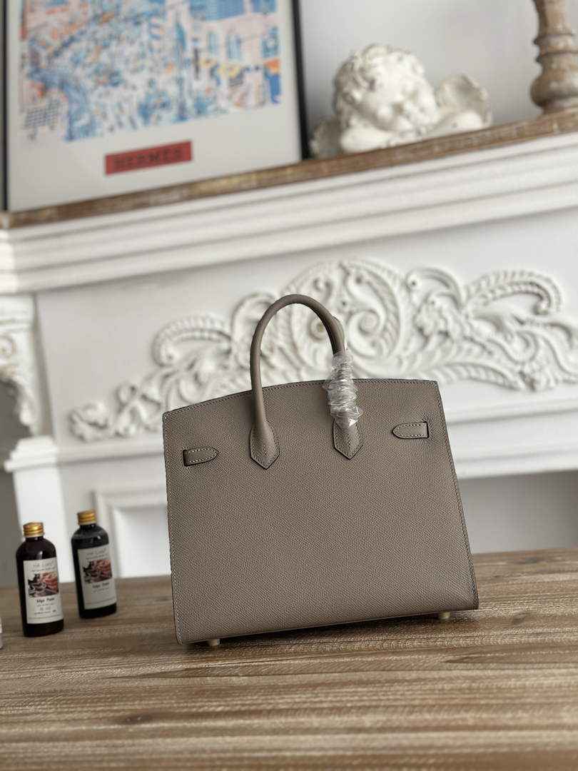 Hermès Birkin 25 Bag Dark Gray Epsom Leather H625649 - gold - View 4
