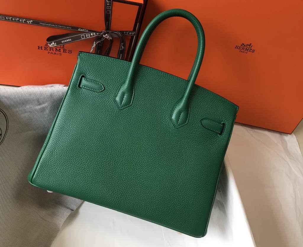 Hermès Birkin 30cm Green Togo Gold Hardware - Default Title - View 2