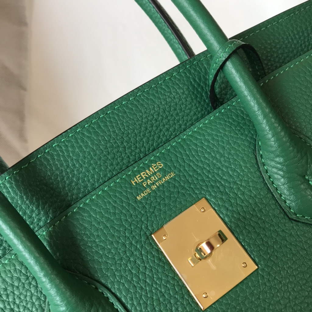 Hermès Birkin 30cm Green Togo Gold Hardware - Default Title - View 7