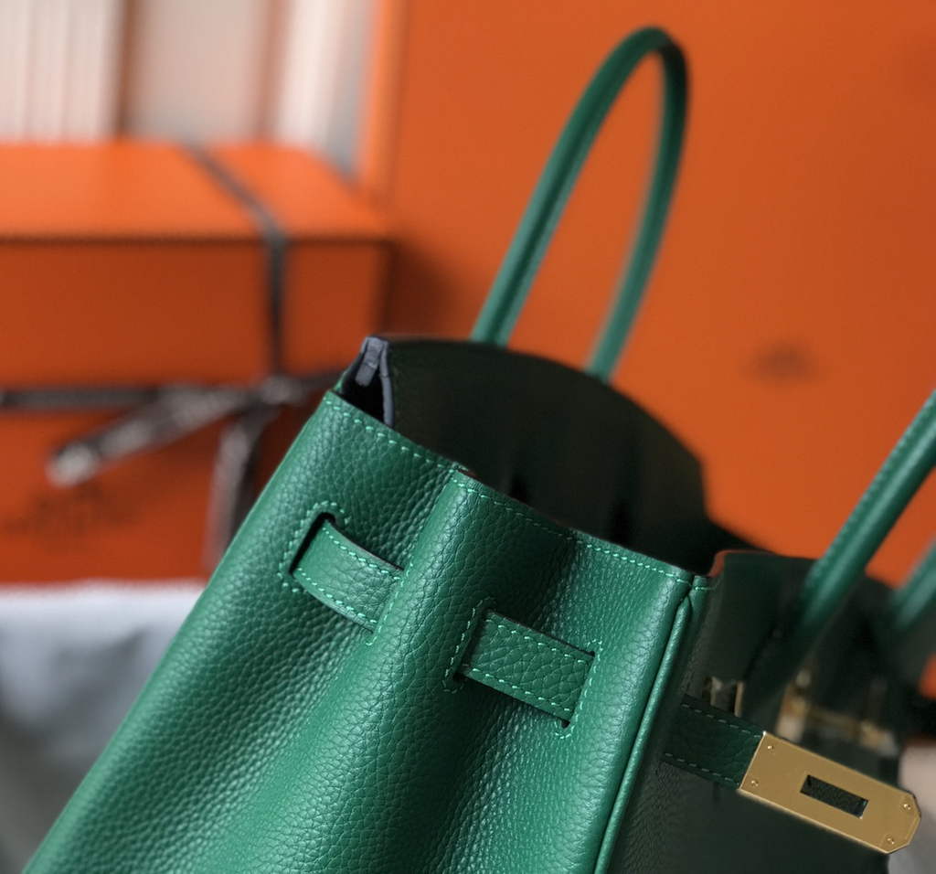 Hermès Birkin 30cm Green Togo Gold Hardware - Default Title - View 8