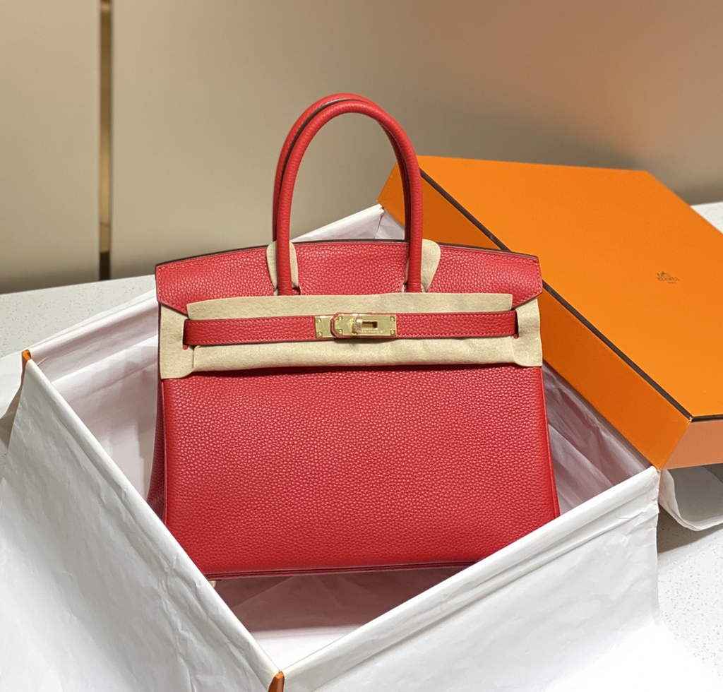 Hermès Birkin 30cm red Togo Gold Hardware - Default Title - View 3