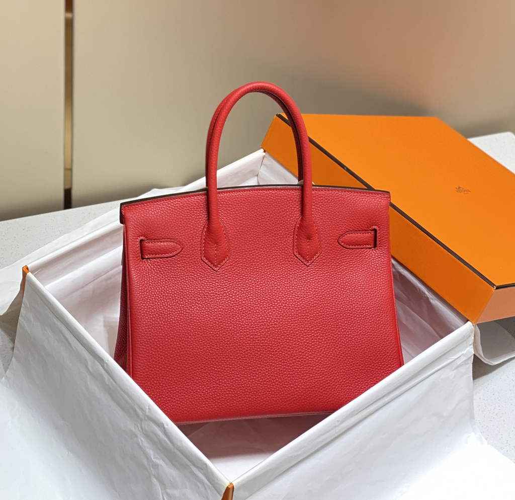 Hermès Birkin 30cm red Togo Gold Hardware - Default Title - View 2