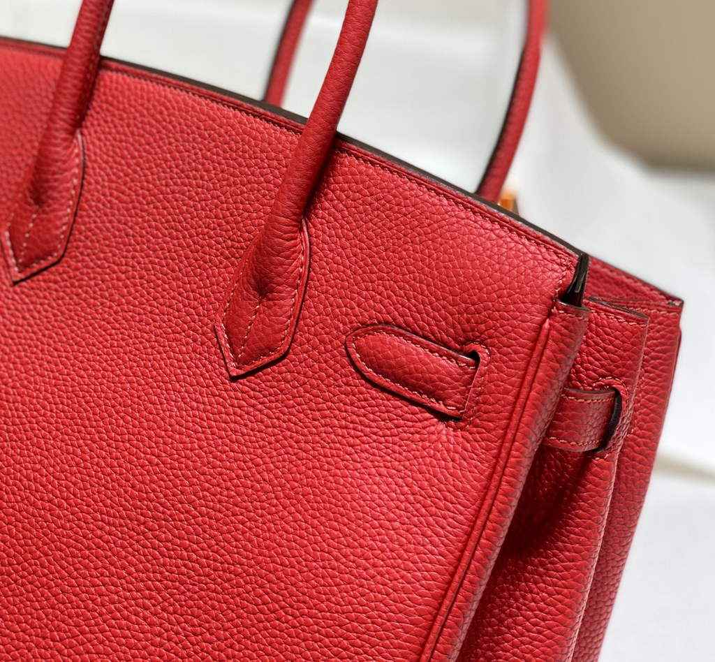 Hermès Birkin 30cm red Togo Gold Hardware - Default Title - View 5