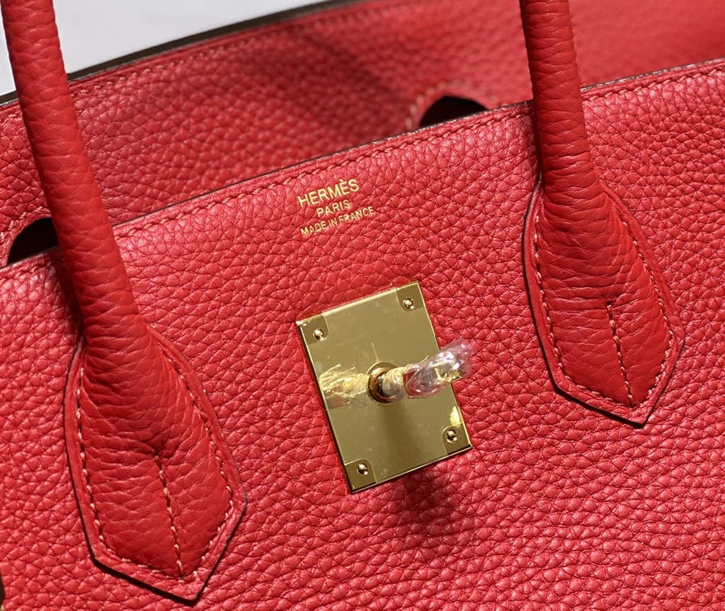 Hermès Birkin 30cm red Togo Gold Hardware - Default Title - View 6