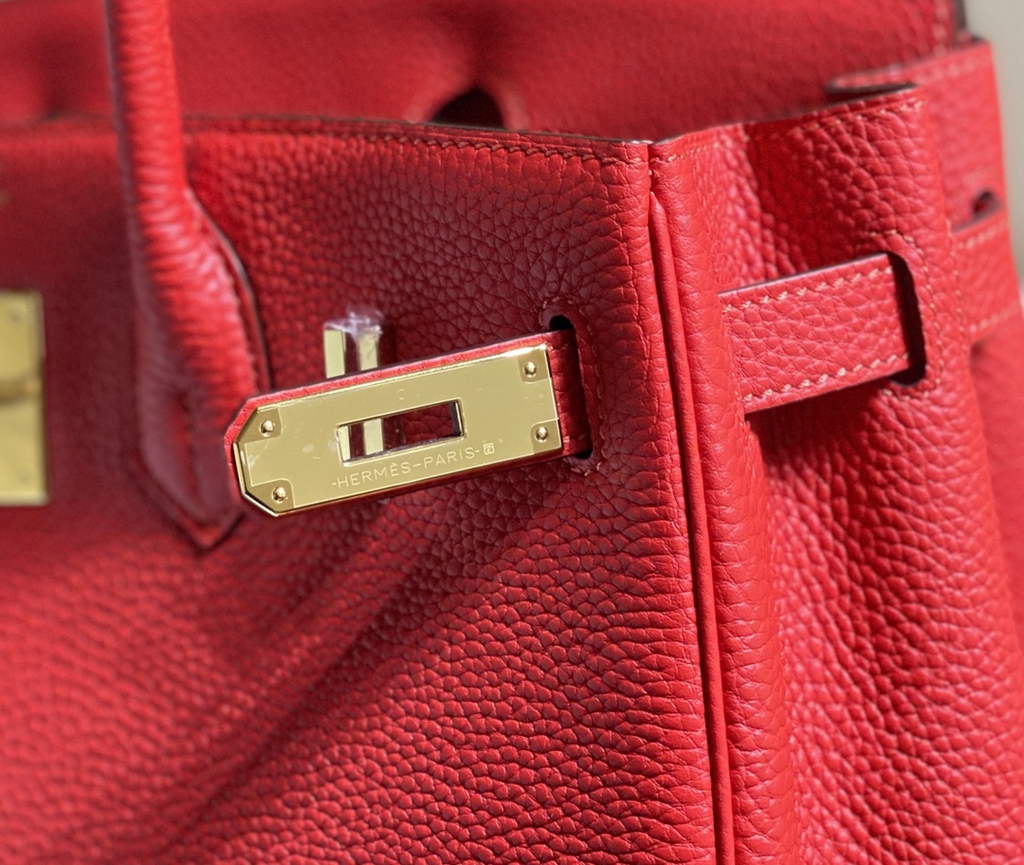 Hermès Birkin 30cm red Togo Gold Hardware - Default Title - View 7