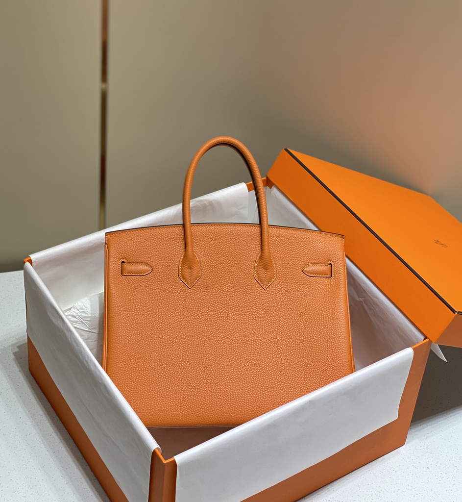 Hermès Birkin 30cm orange Togo Gold Hardware - Default Title - View 2