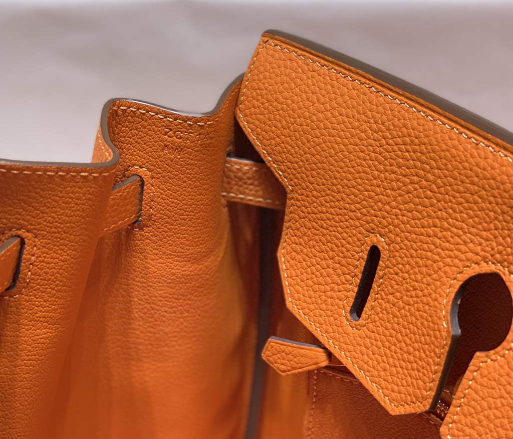 Hermès Birkin 30cm orange Togo Gold Hardware - Default Title - View 8