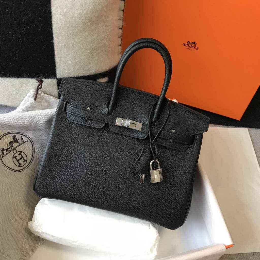 Hermès Birkin 30cm Black Togo Silver Hardware - Default Title - View 1