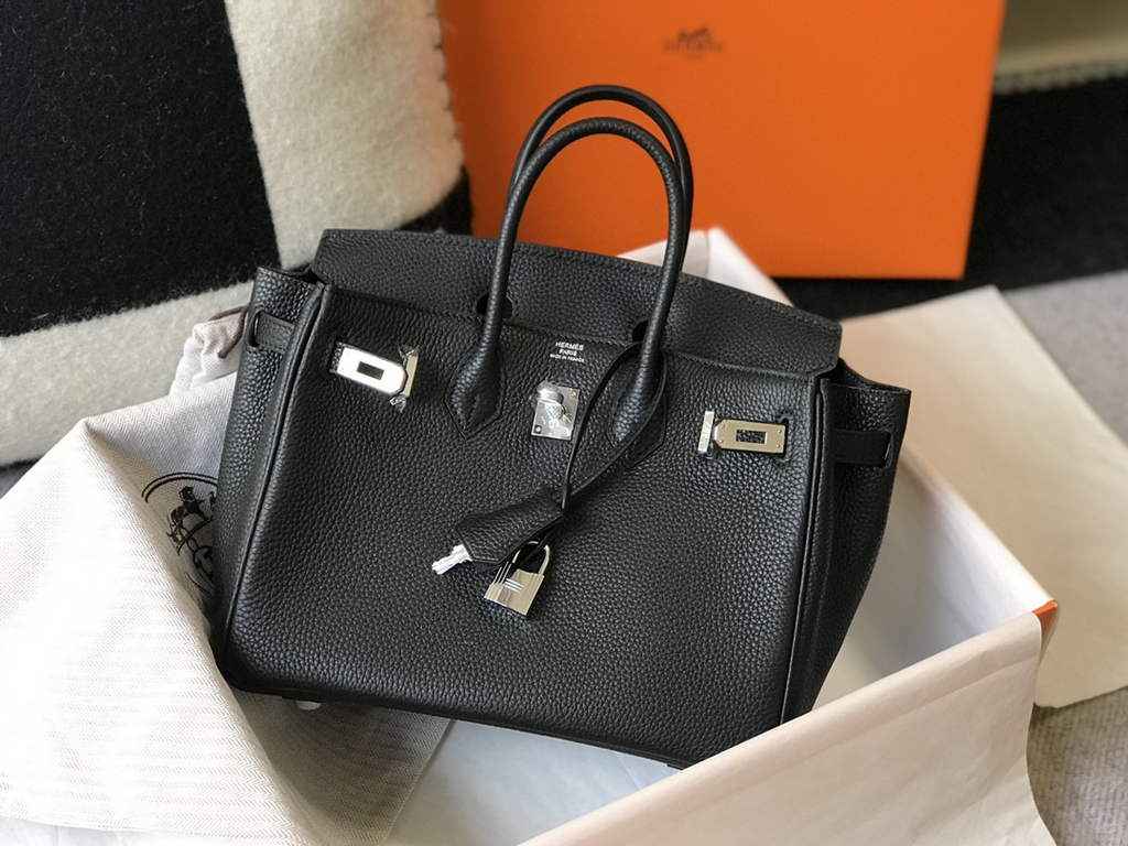 Hermès Birkin 30cm Black Togo Silver Hardware - Default Title - View 4