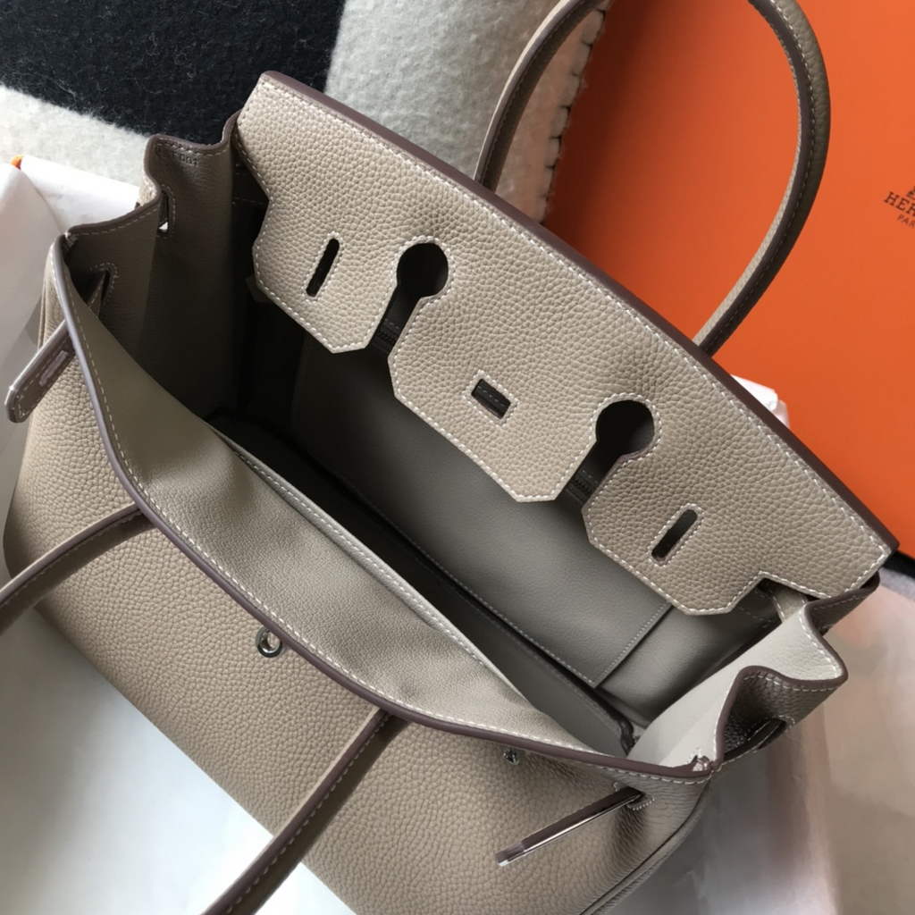 Hermès Birkin 30cm Gray Togo Silver Hardware - Default Title - View 9