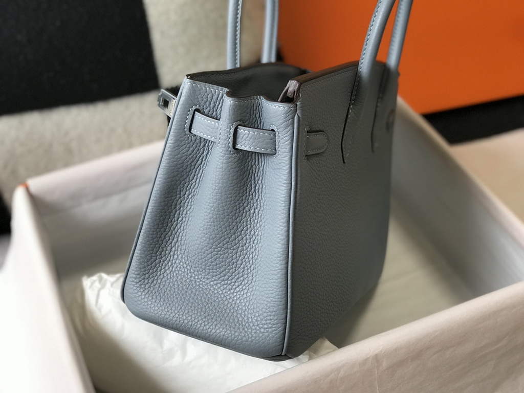 Hermès Birkin 30cm Blue Togo Silver Hardware - Default Title - View 6