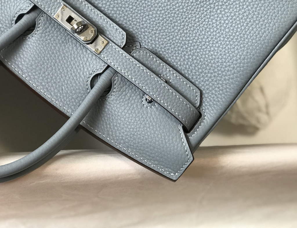 Hermès Birkin 30cm Blue Togo Silver Hardware - Default Title - View 7