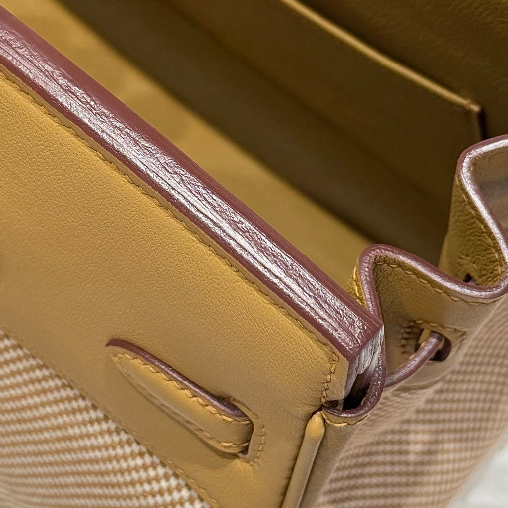 Hermès Birkin Bag 25cm Gold Hardware Apricot Swift Leather Canvas - Default Title - View 7