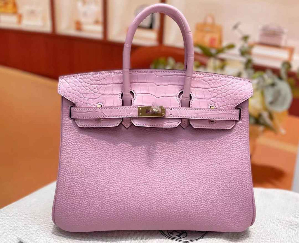 Hermès Birkin Bag Pink Crocodile Togo Gold Hardware H8611 - W25×H20×D13cm - View 2