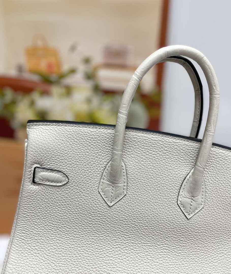 Hermès Birkin Bag Beige Crocodile Togo Gold Hardware H8606 - W25×H20×D13cm - View 4