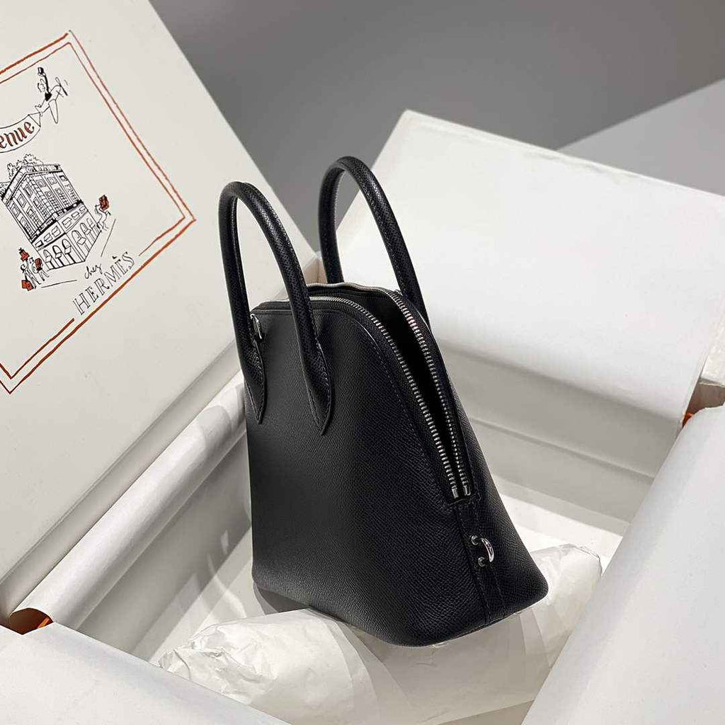 Hermes Bolide 1923 Bag 25 in Black Epsom Calfskin Silver Hardware - Default Title - View 4