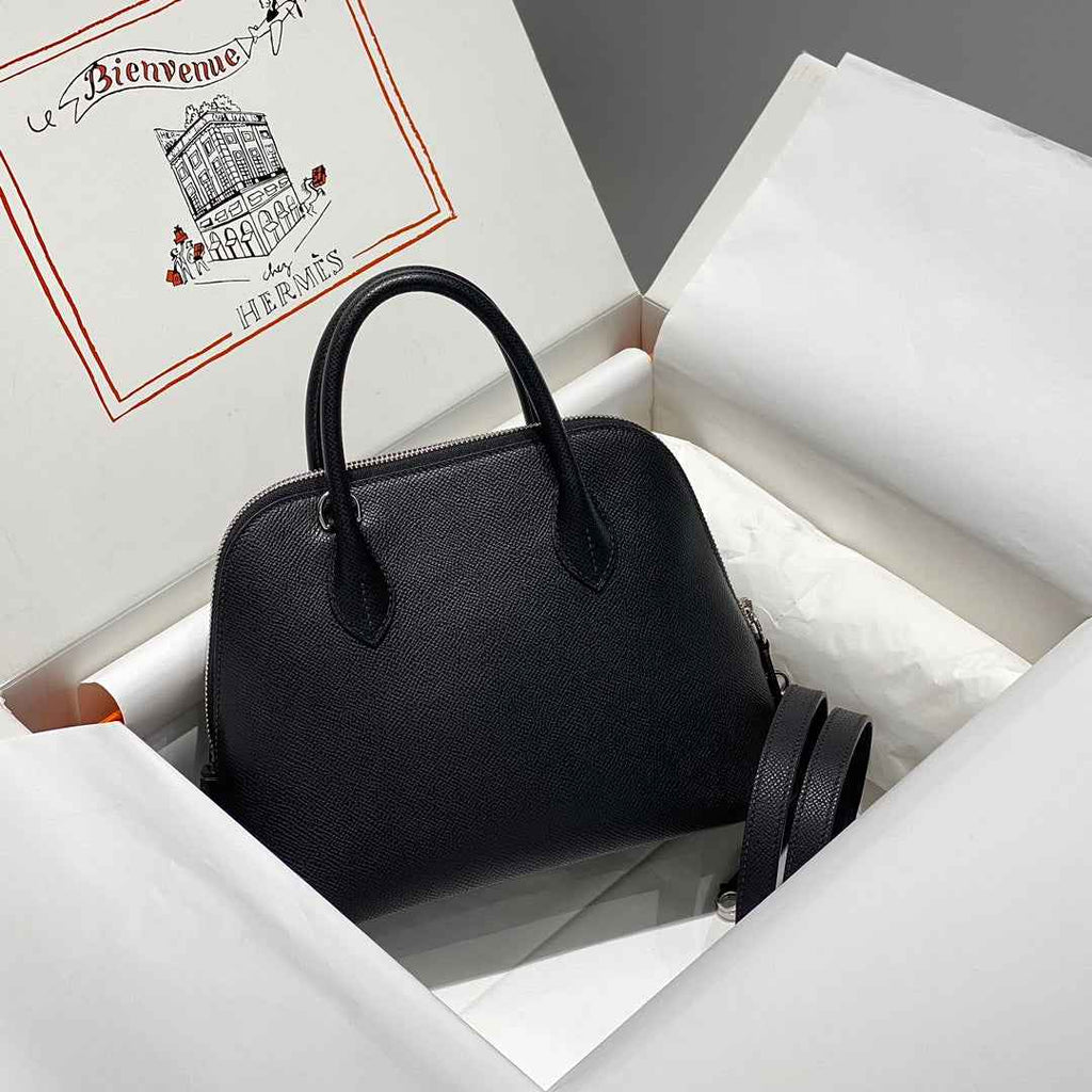 Hermes Bolide 1923 Bag 25 in Black Epsom Calfskin Silver Hardware - Default Title - View 2