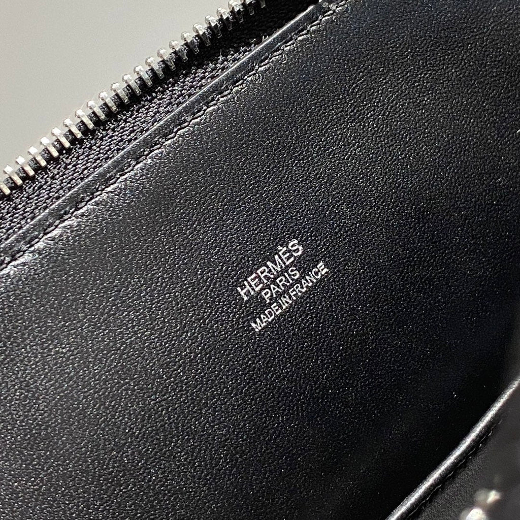 Hermes Bolide 1923 Bag 25 in Black Epsom Calfskin Silver Hardware - Default Title - View 7
