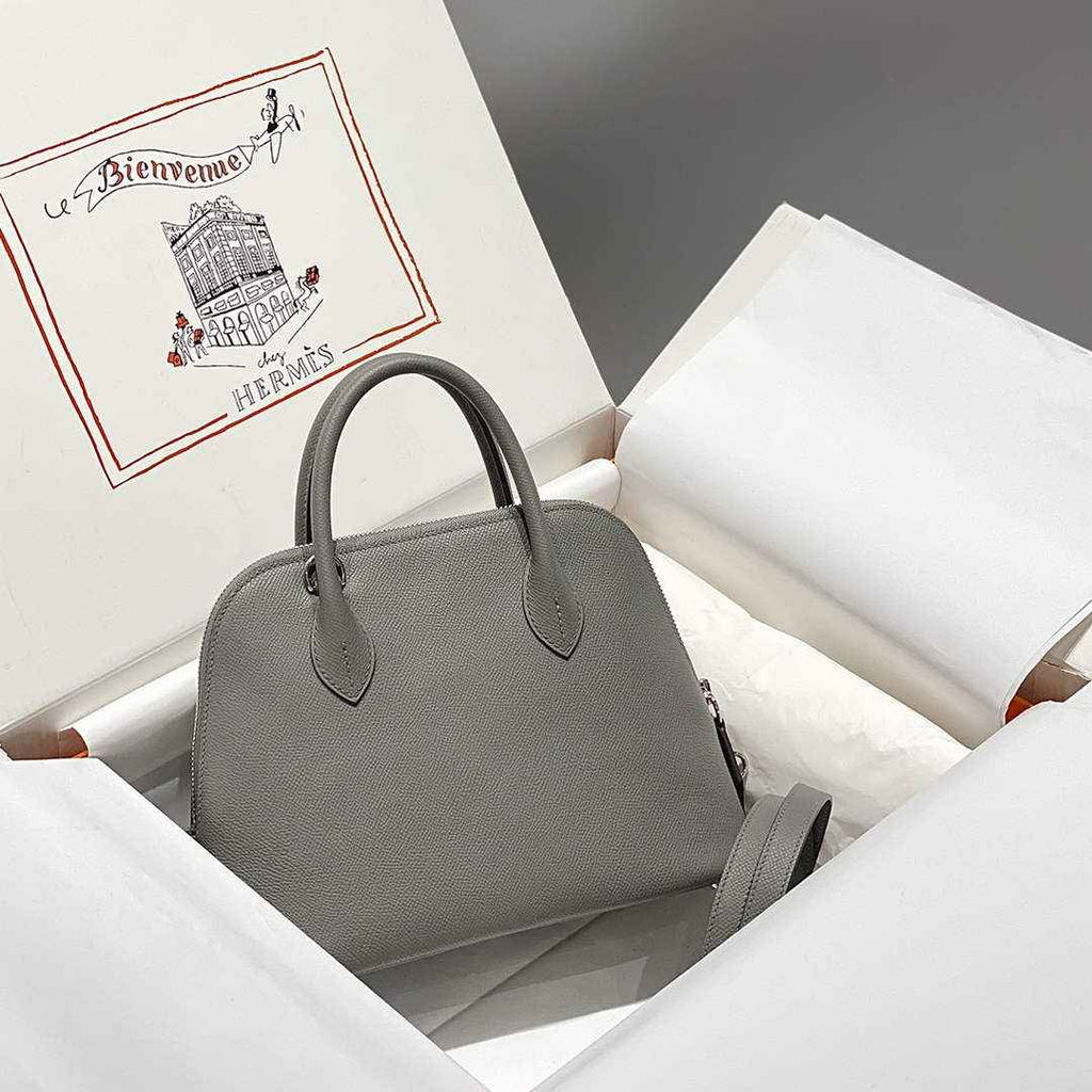 Hermes Bolide 1923 Bag 25 in Gray Epsom Calfskin Silver Hardware - Default Title - View 2