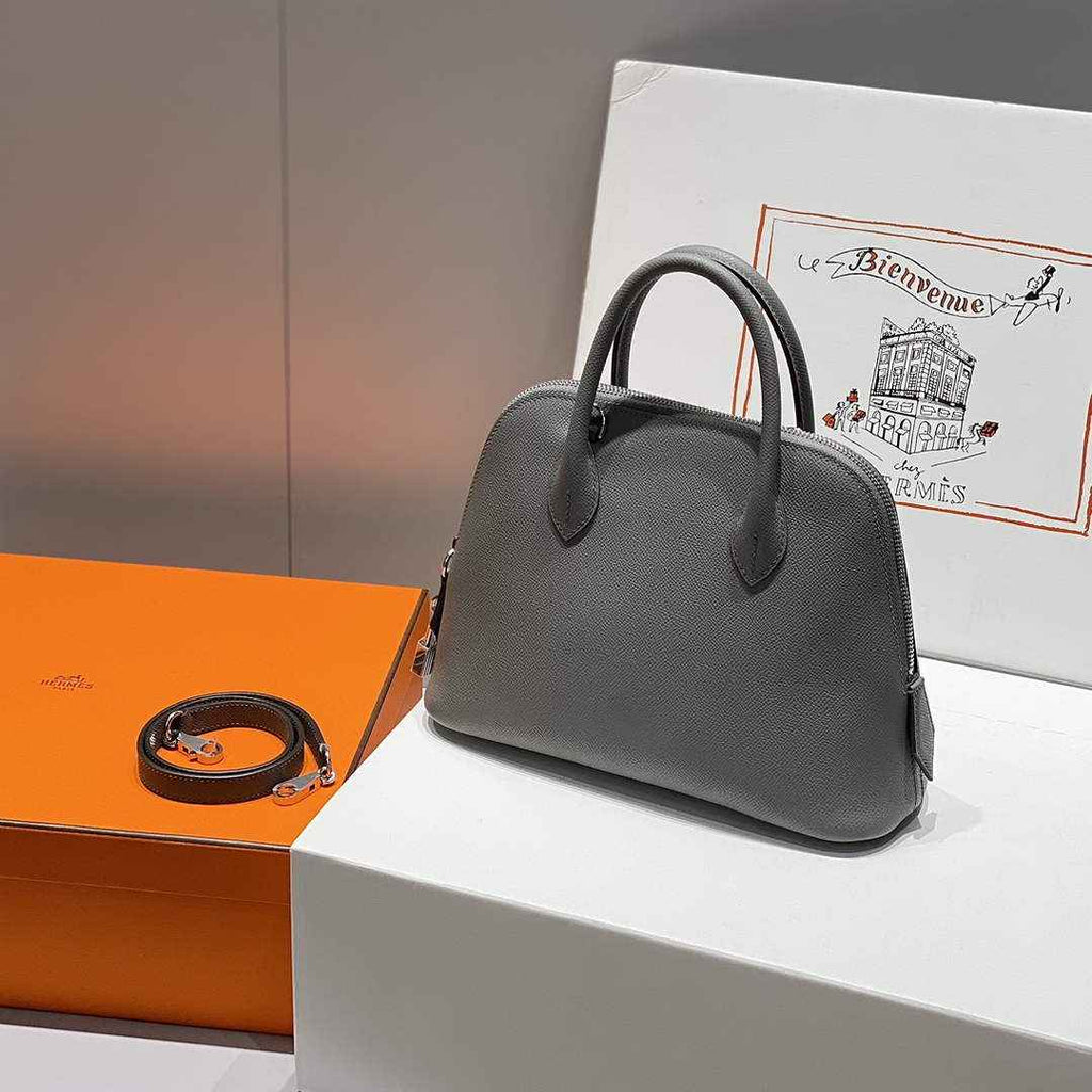 Hermes Bolide 1923 Bag 25 in Gray Epsom Calfskin Silver Hardware - Default Title - View 3