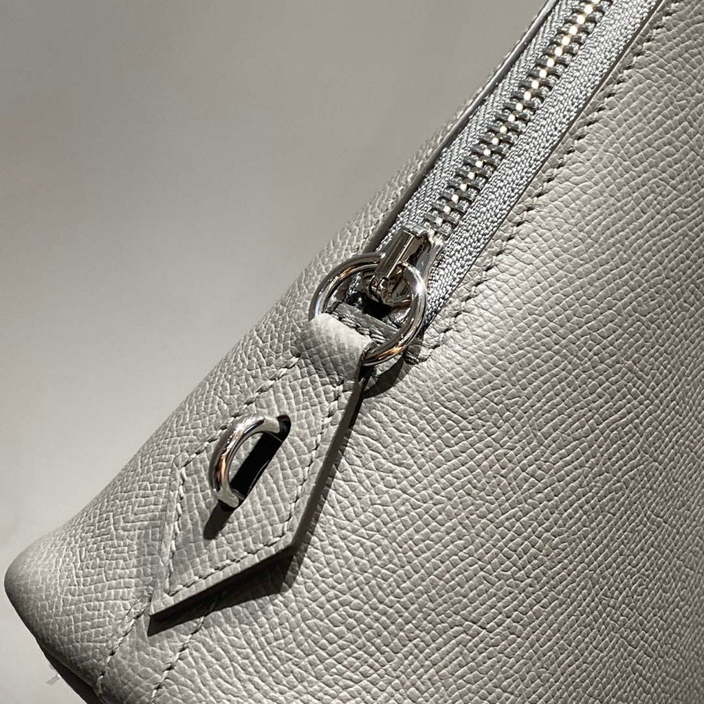 Hermes Bolide 1923 Bag 25 in Gray Epsom Calfskin Silver Hardware - Default Title - View 6