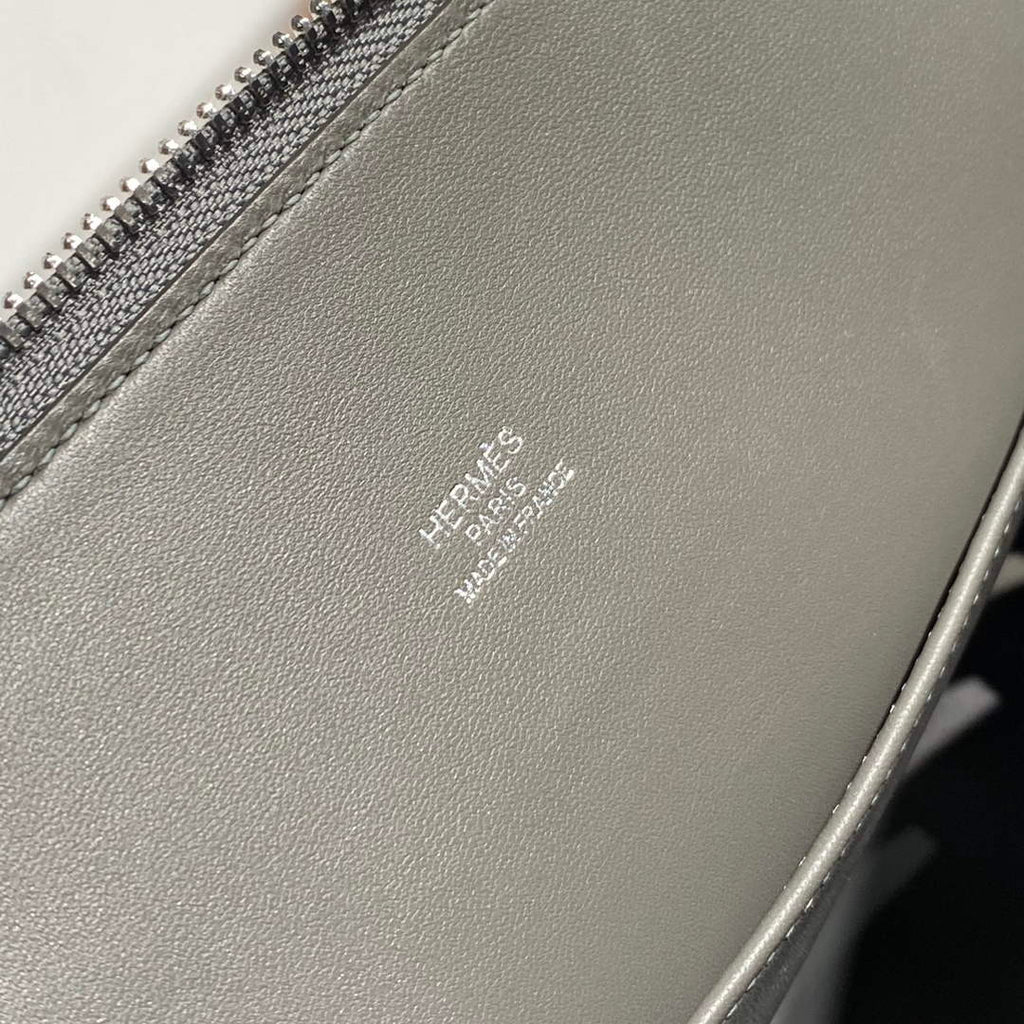 Hermes Bolide 1923 Bag 25 in Gray Epsom Calfskin Silver Hardware - Default Title - View 7
