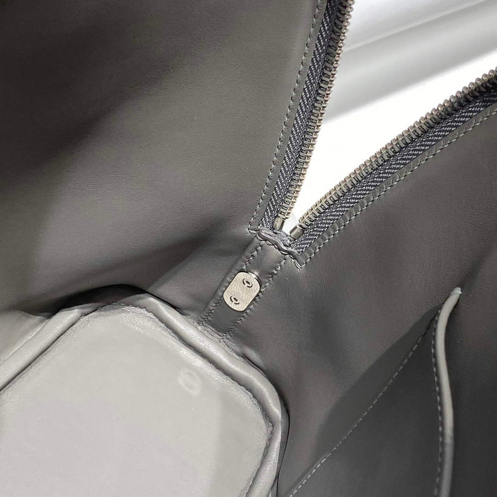 Hermes Bolide 1923 Bag 25 in Gray Epsom Calfskin Silver Hardware - Default Title - View 8