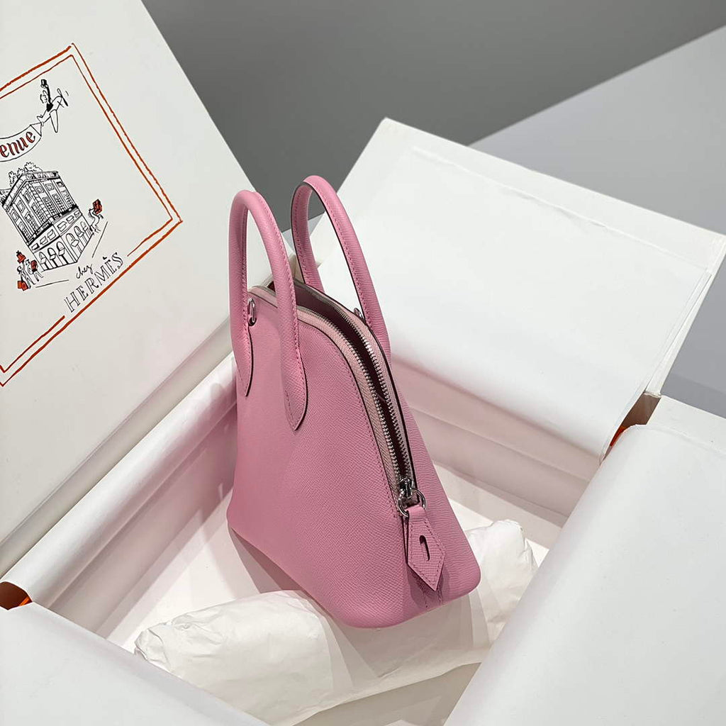 Hermes Bolide 1923 Bag 25 in Pink Epsom Calfskin Silver Hardware - Default Title - View 4