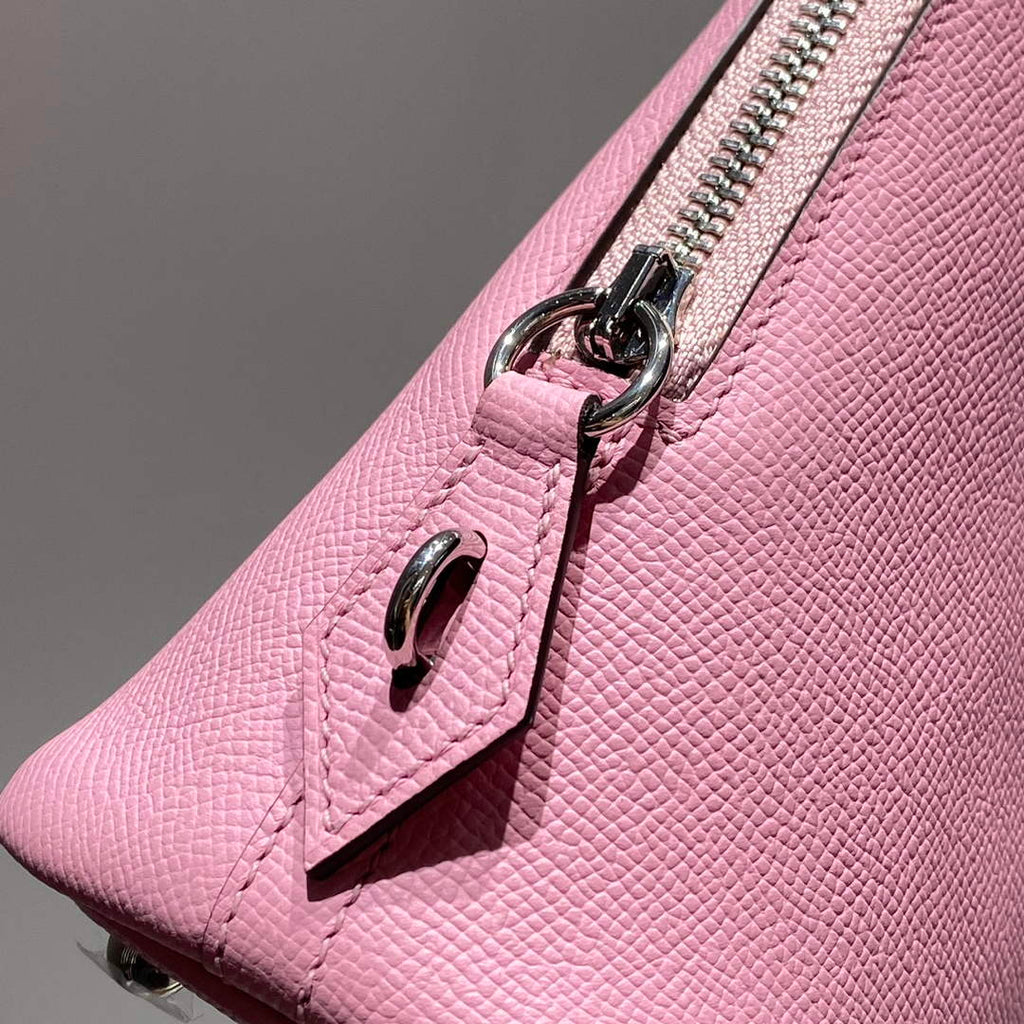 Hermes Bolide 1923 Bag 25 in Pink Epsom Calfskin Silver Hardware - Default Title - View 7