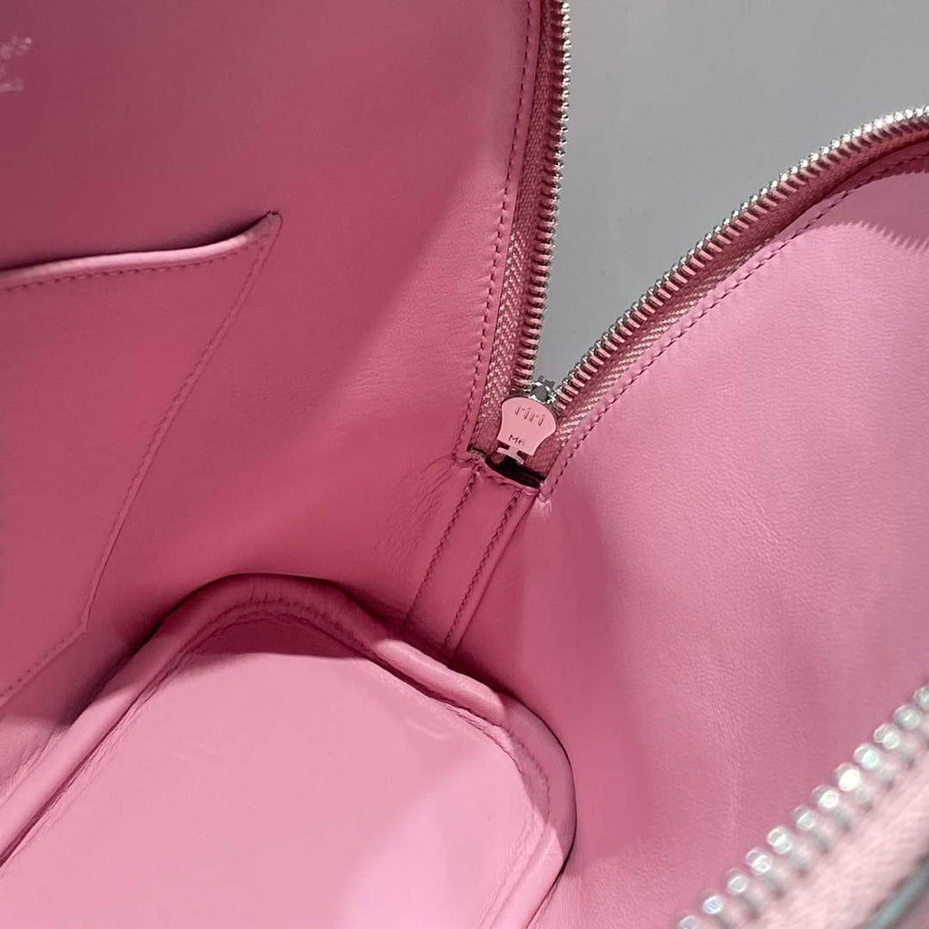Hermes Bolide 1923 Bag 25 in Pink Epsom Calfskin Silver Hardware - Default Title - View 9