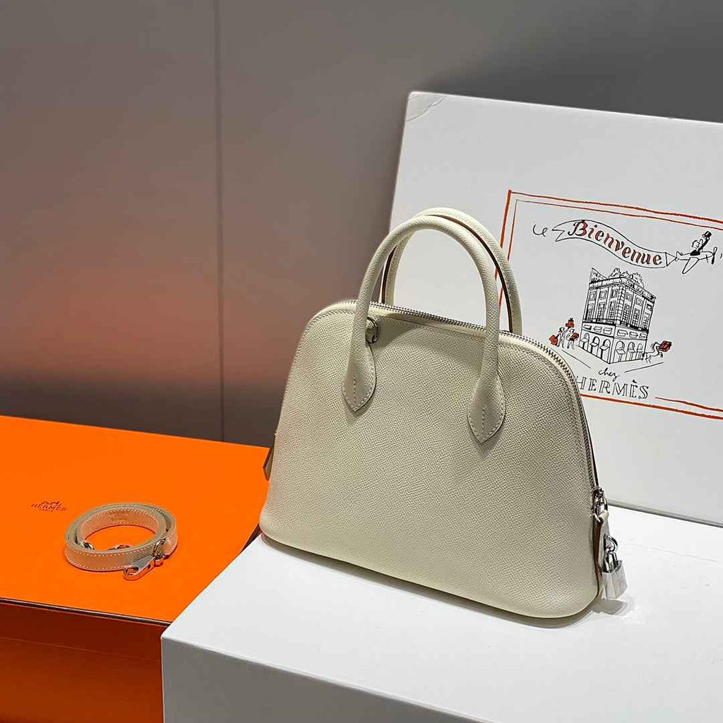 Hermes Bolide 1923 Bag 25 in Beige Epsom Calfskin Silver Hardware - Default Title - View 3